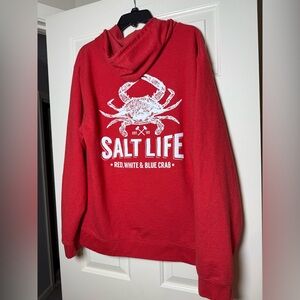 Salt Life "Red, White & Blue Crab" hoodie sweatshirt